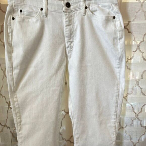 Lee Pants - Lee Platinum Label Women's White Bootleg Denim Jeans Comfort Waistband Size 12S